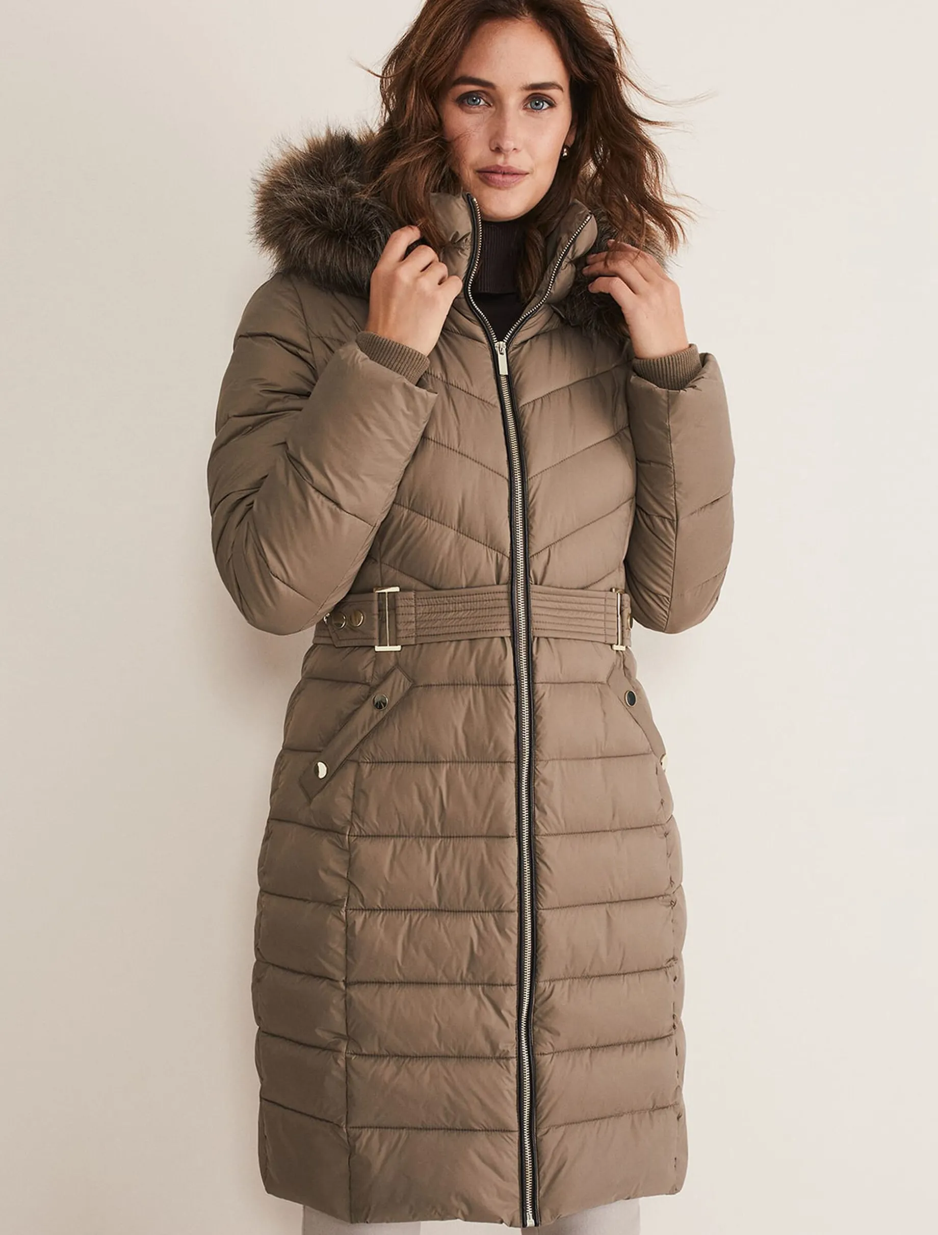 Synthia High Shine Midi Puffer