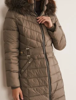 Synthia High Shine Midi Puffer