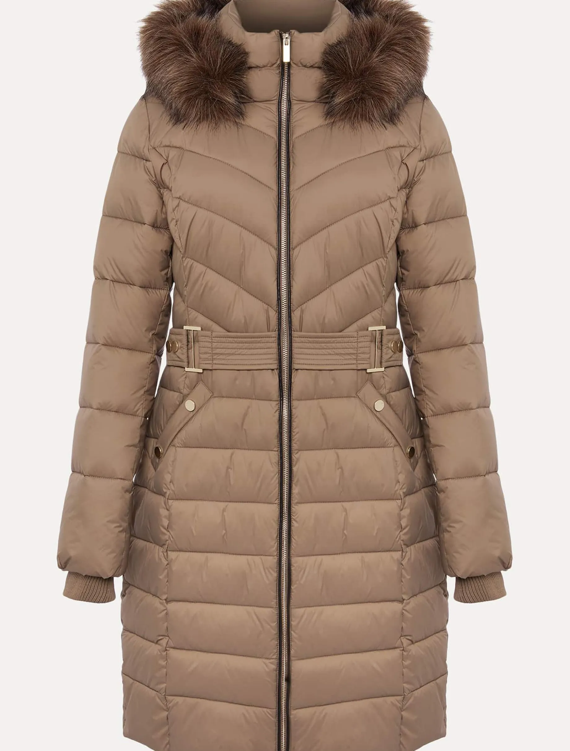 Synthia High Shine Midi Puffer