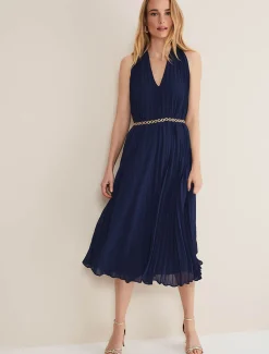 Tabitha Pleated Midi Dress