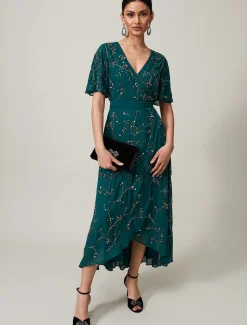 Talia Beaded Midaxi Dress