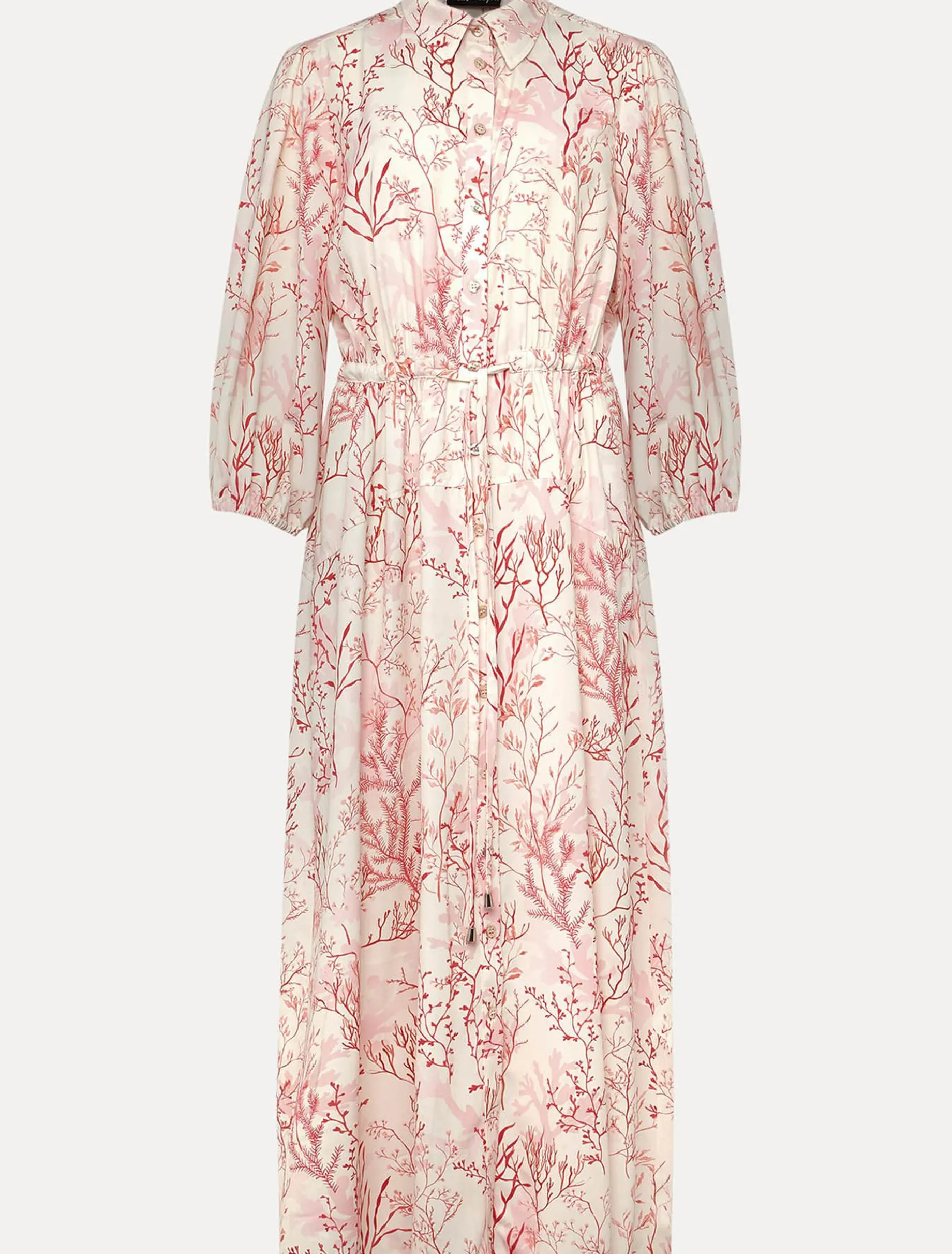 Tana Coral Printed Midi Dress