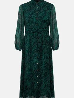 Tana Swirl Chiffon Midi Dress