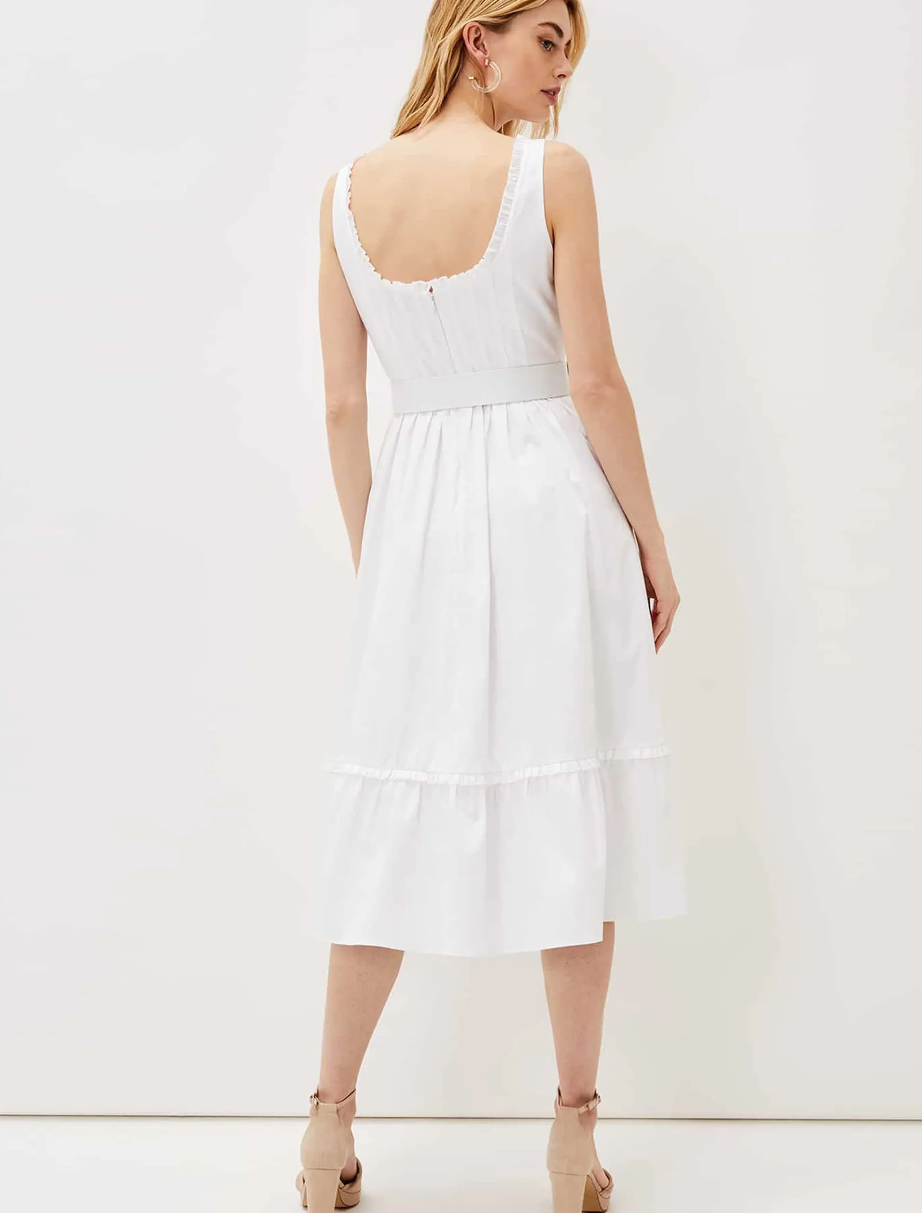 Tanya Cotton Belted Midaxi Dress