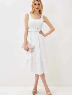 Tanya Cotton Belted Midaxi Dress