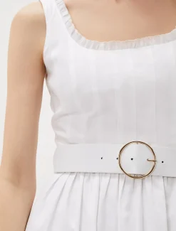 Tanya Cotton Belted Midaxi Dress