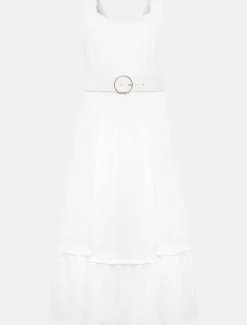 Tanya Cotton Belted Midaxi Dress