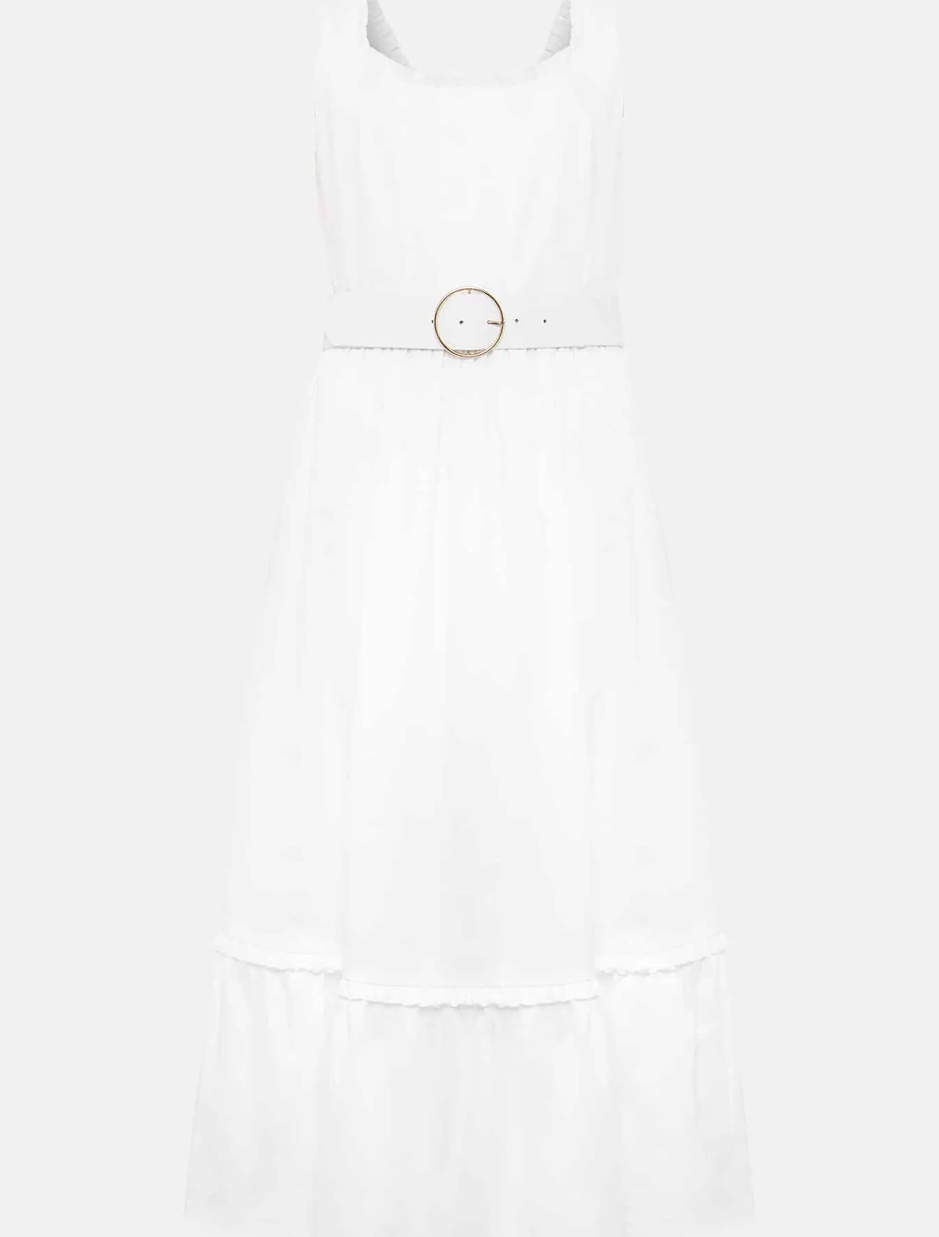 Tanya Cotton Belted Midaxi Dress