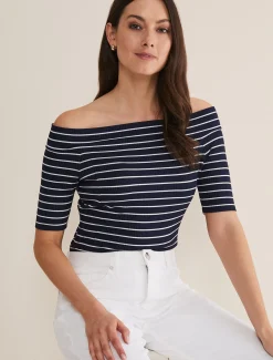 Taylah Striped Bandeau Top