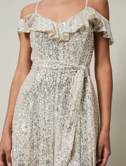 Tazanna Sequin Wide Leg Jumpsuit