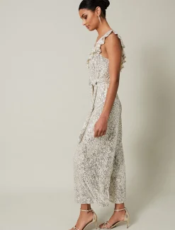 Tazanna Sequin Wide Leg Jumpsuit