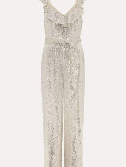 Tazanna Sequin Wide Leg Jumpsuit