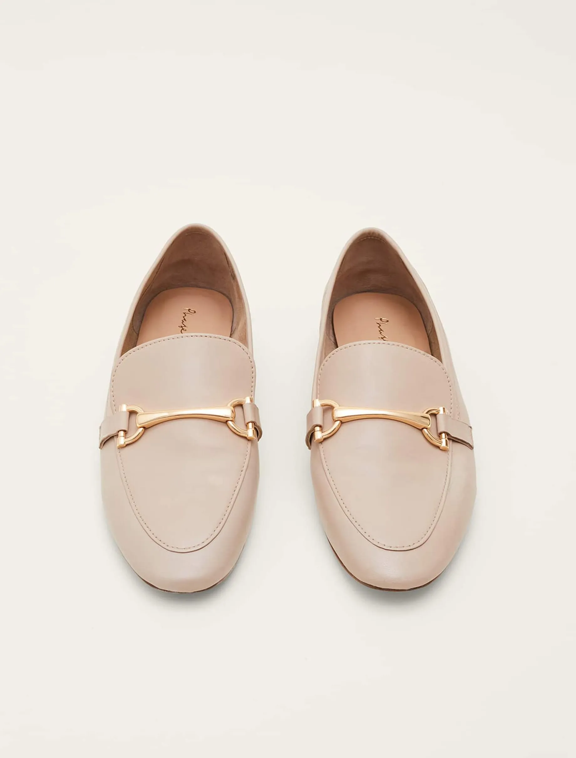 T-Bar Leather Loafers