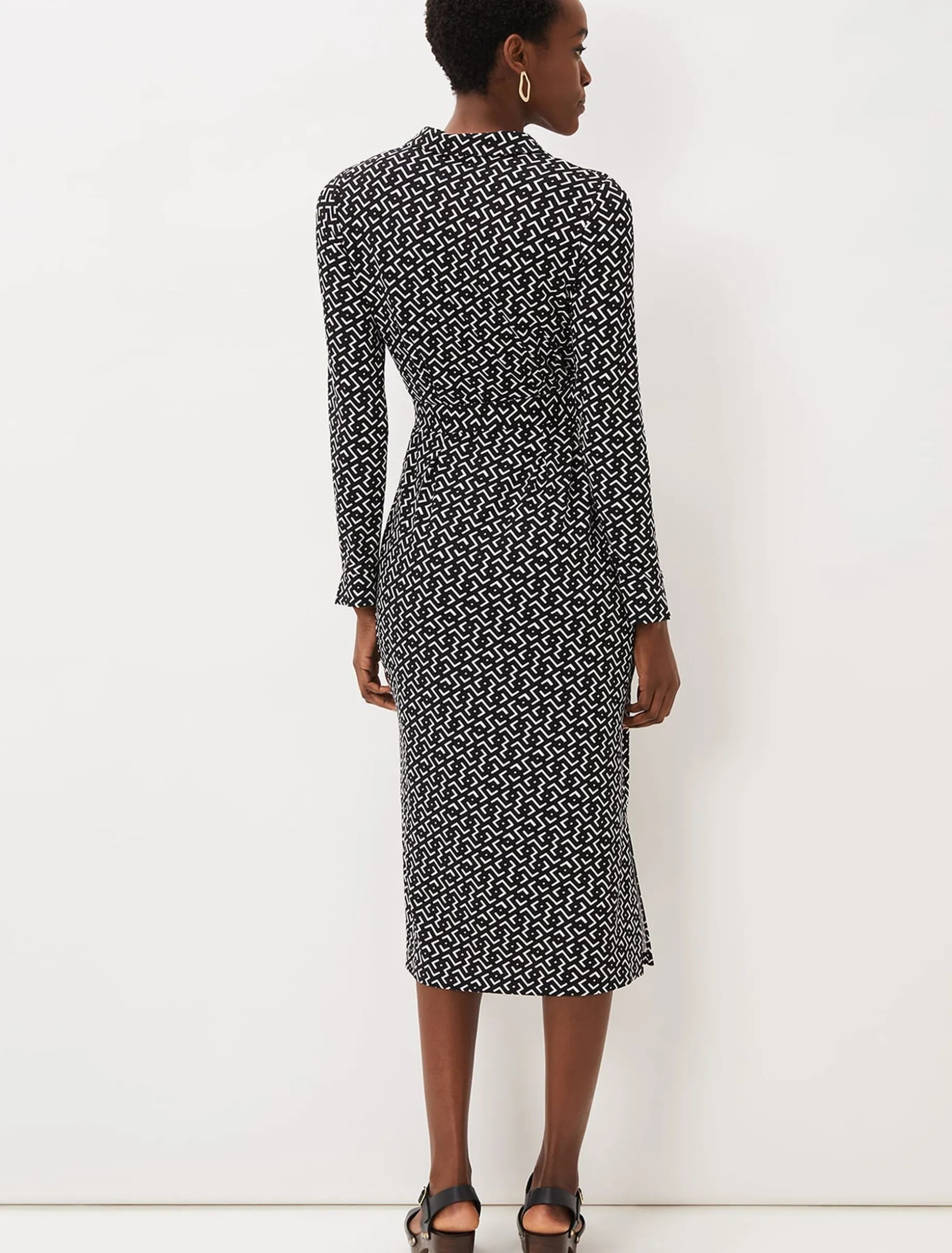 Teigan Abstract Print Midi Dress
