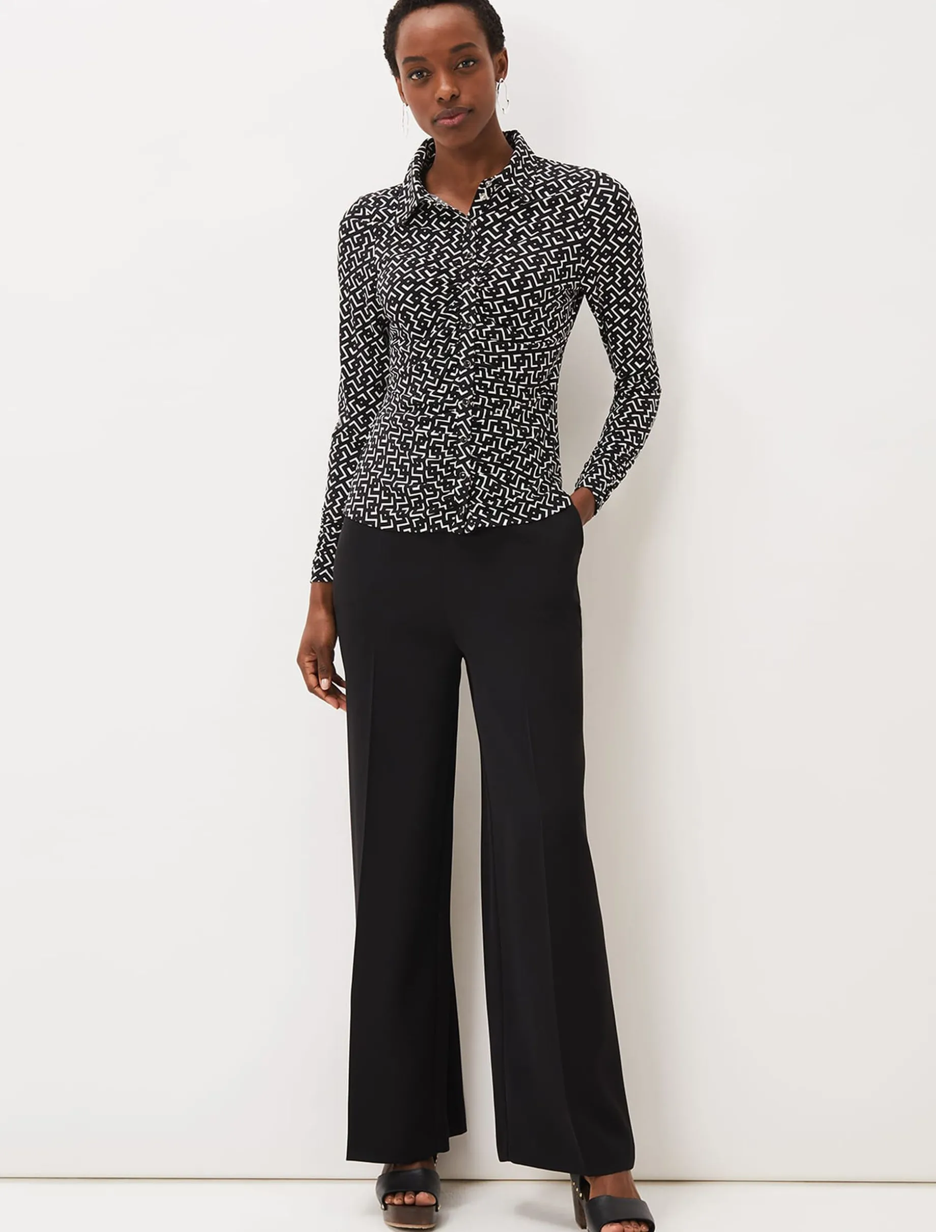 Teigan Jersey Popper Front Shirt