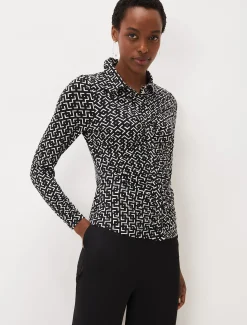 Teigan Jersey Popper Front Shirt