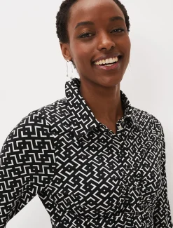 Teigan Jersey Popper Front Shirt