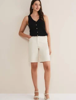 Telissa Denim Bermuda Shorts