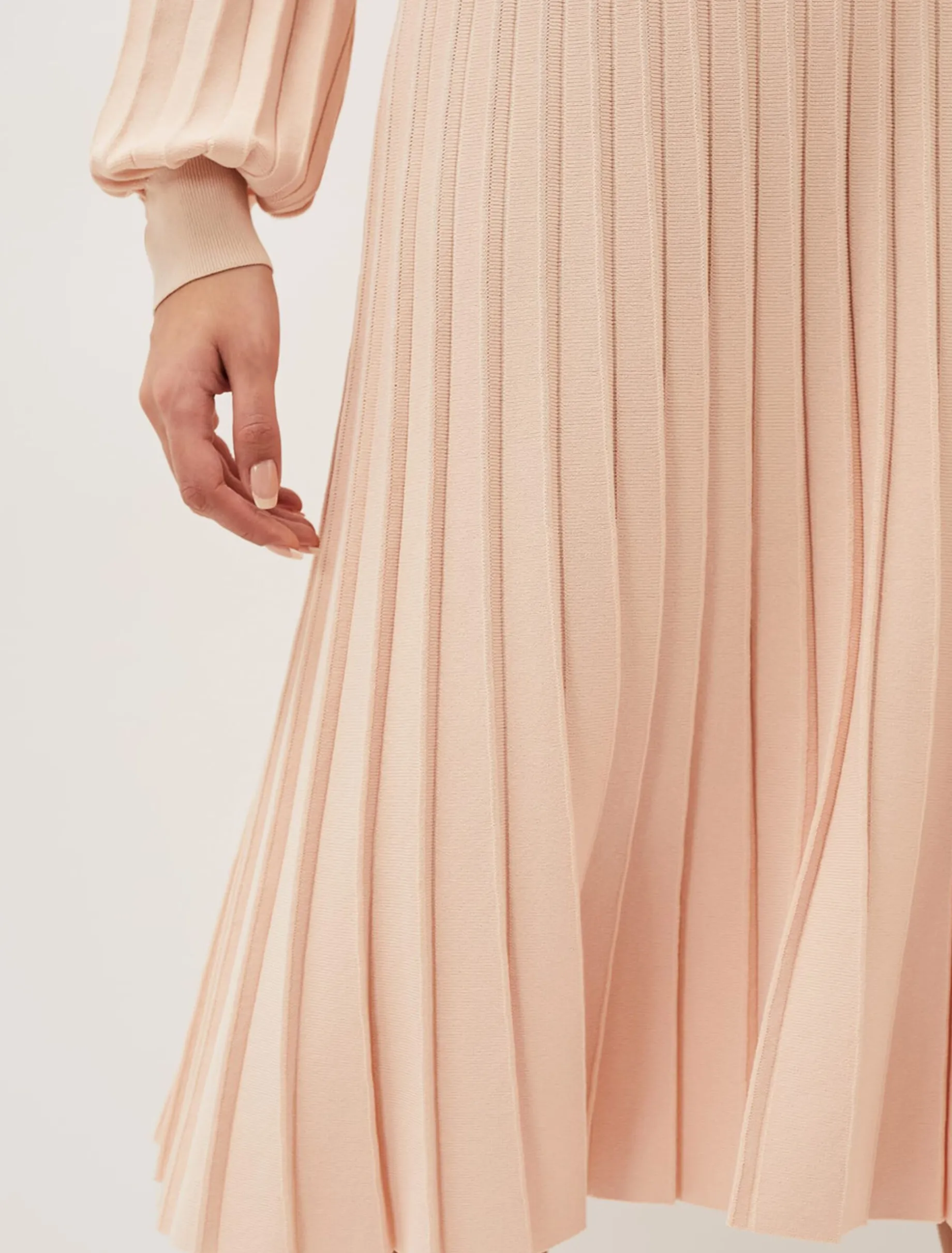 Teodora Pleat Knit Co-Ord Skirt
