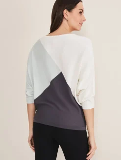 Tessa Colour Block Button Knit