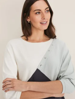 Tessa Colour Block Button Knit