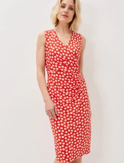Tia Spot Midi Dress