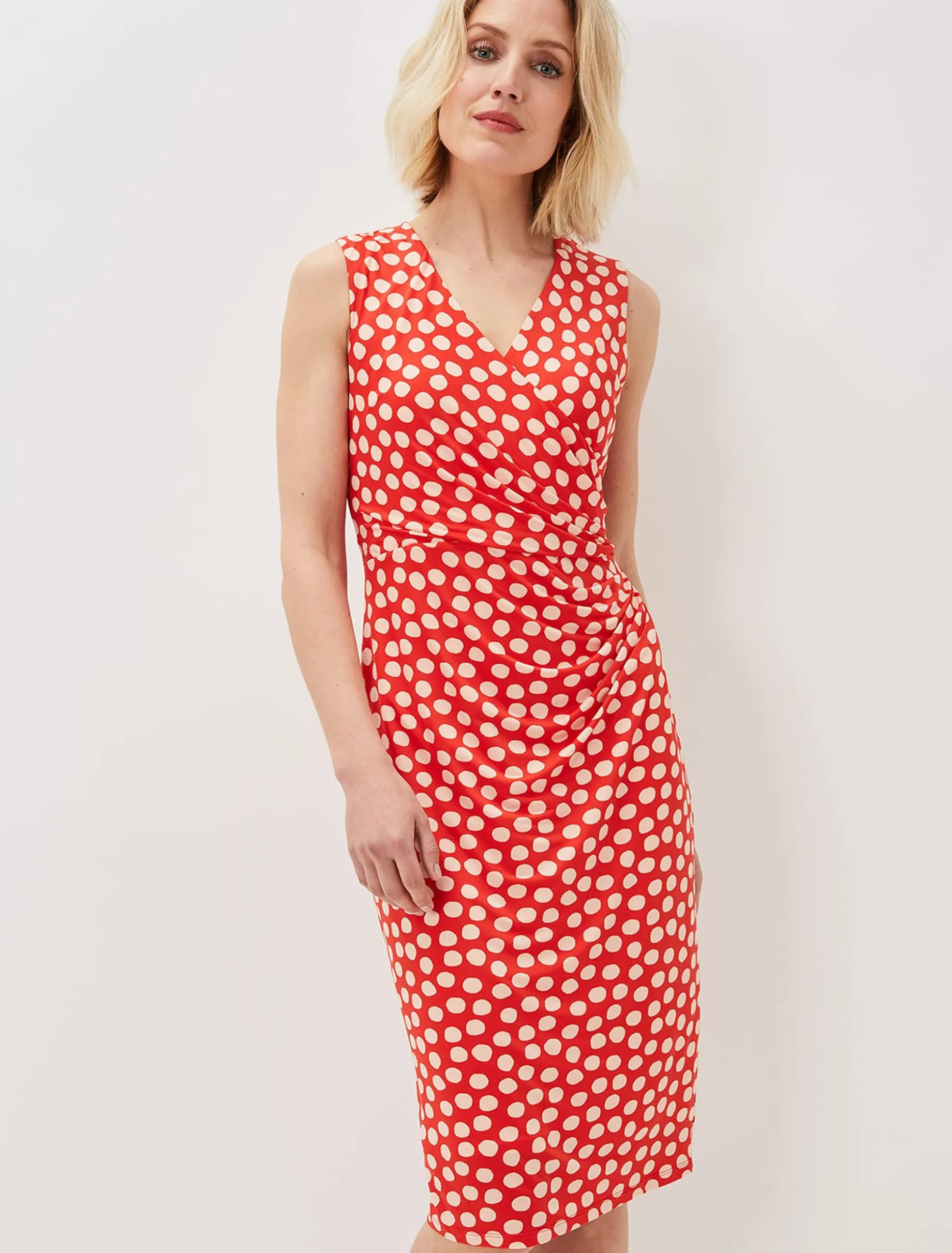 Tia Spot Midi Dress