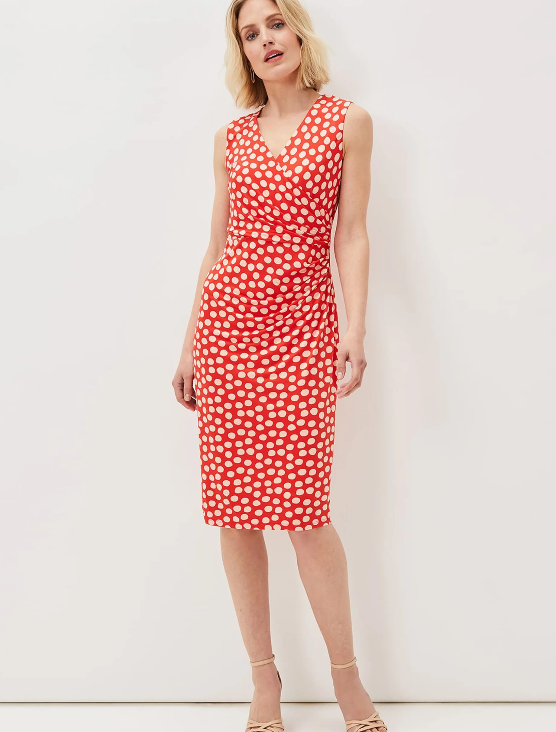 Tia Spot Midi Dress