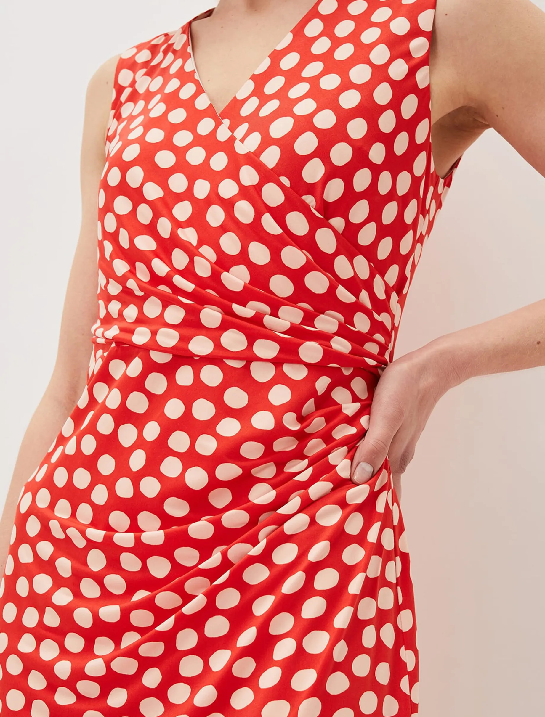 Tia Spot Midi Dress