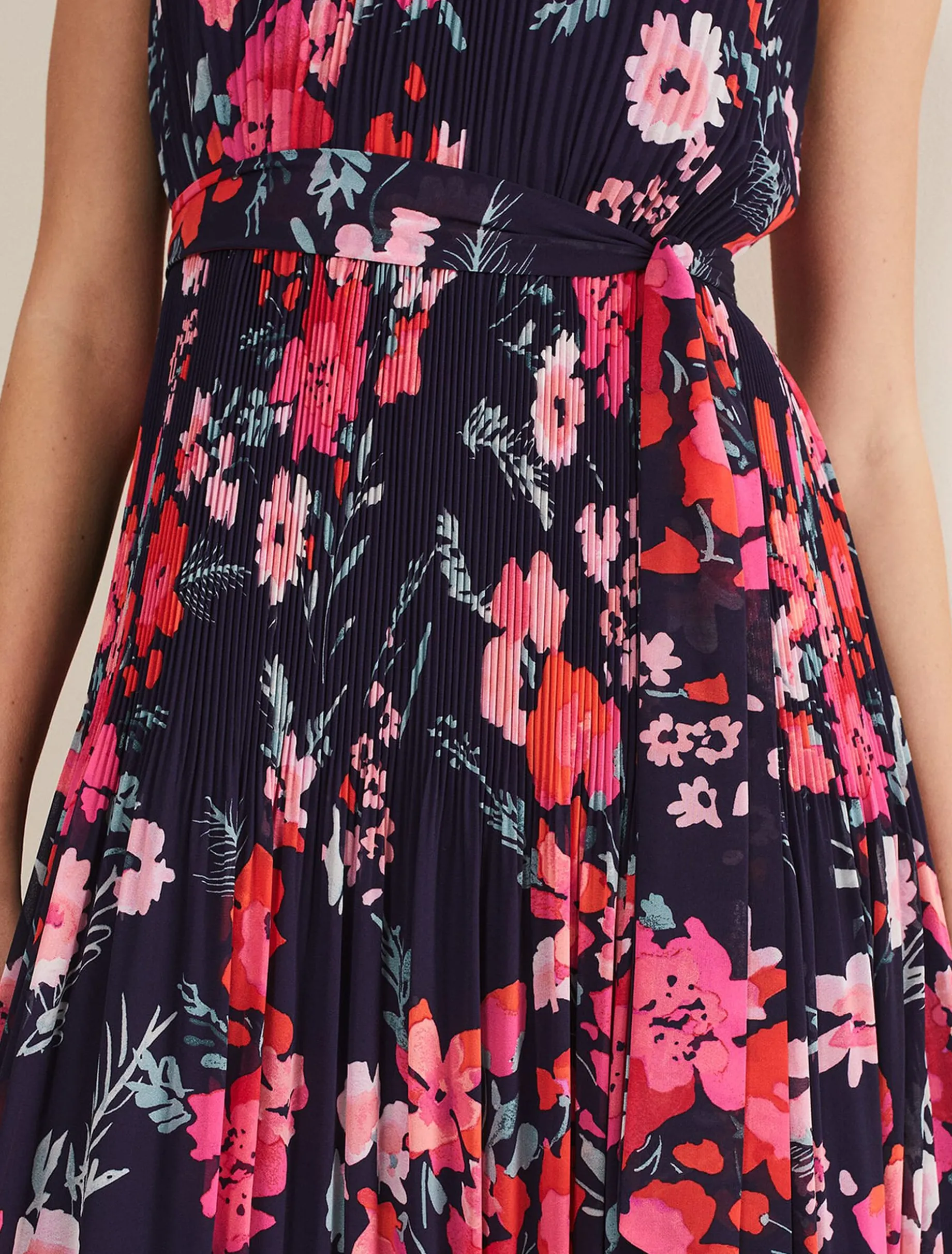 Tillie Floral Pleated Midi Dress