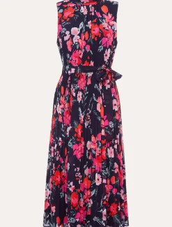 Tillie Floral Pleated Midi Dress