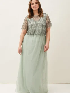 Tomasi Beaded Tulle Maxi Dress