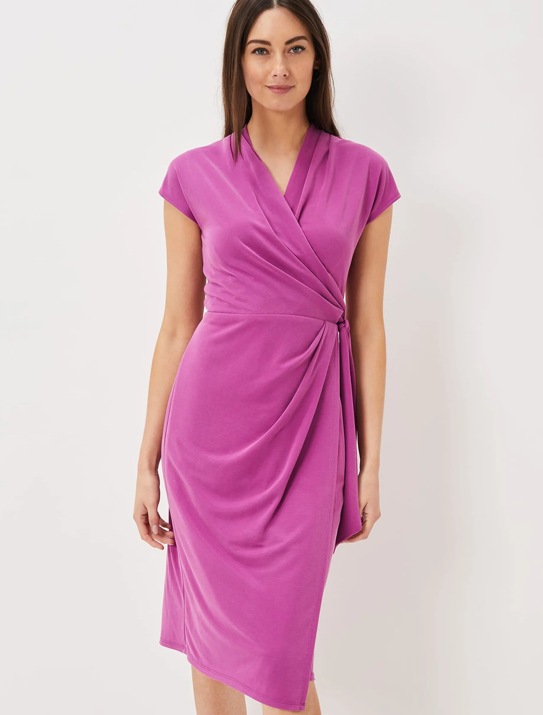 Toral Wrap Front Dress