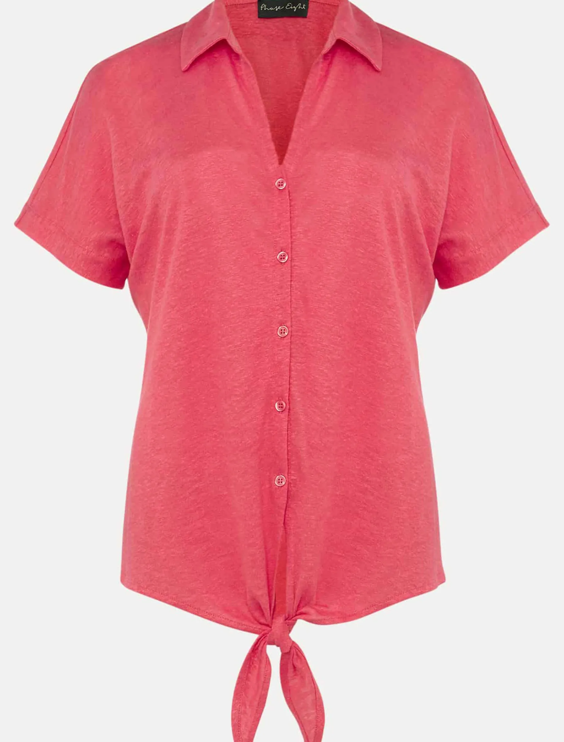 Tracey Linen Tie Hem Shirt