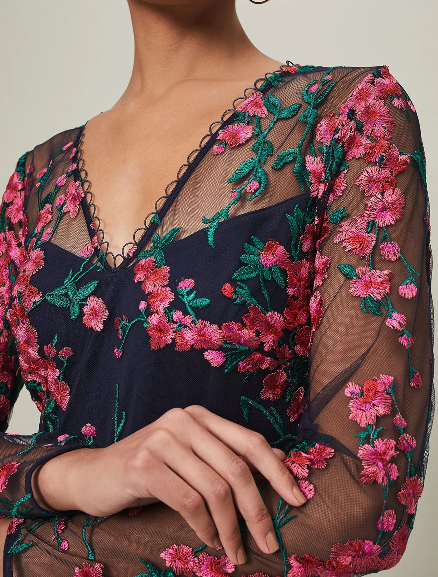 Trisha Embroidered Maxi Dress