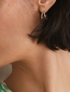 Twist Huggie Hoop Earrings