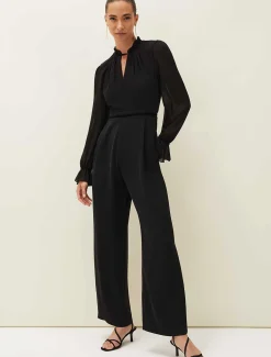 Una Velvet Trim Jumpsuit