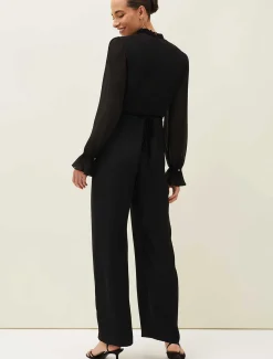 Una Velvet Trim Jumpsuit