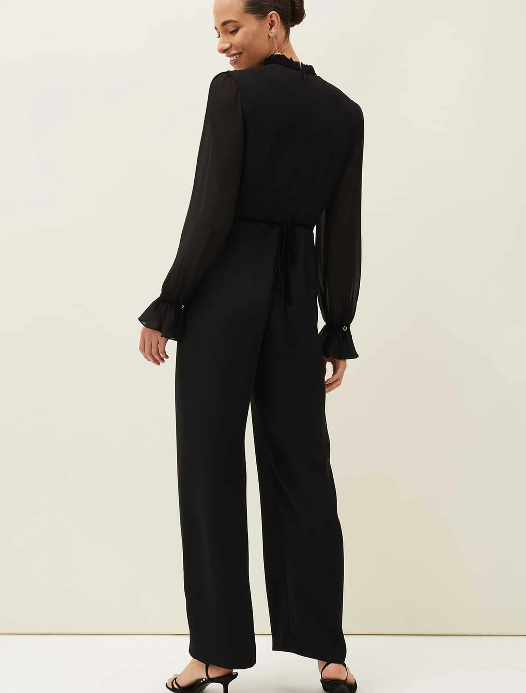 Una Velvet Trim Jumpsuit