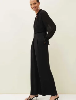 Una Velvet Trim Jumpsuit