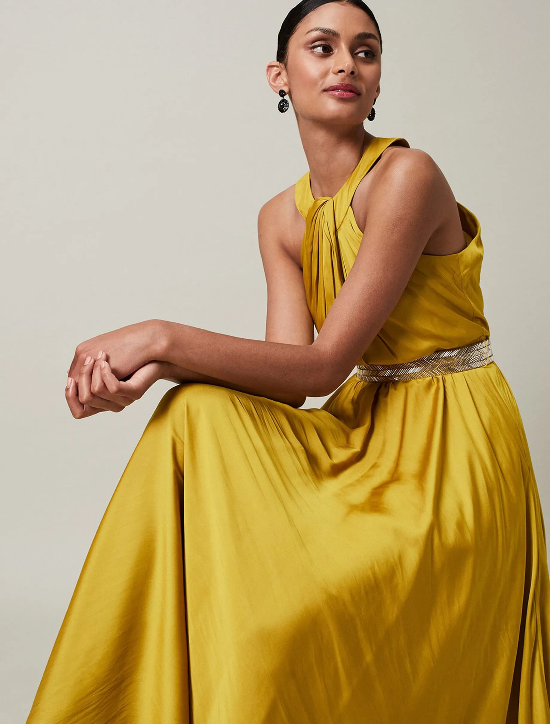 Vanessa Beaded Belt Maxi Dress