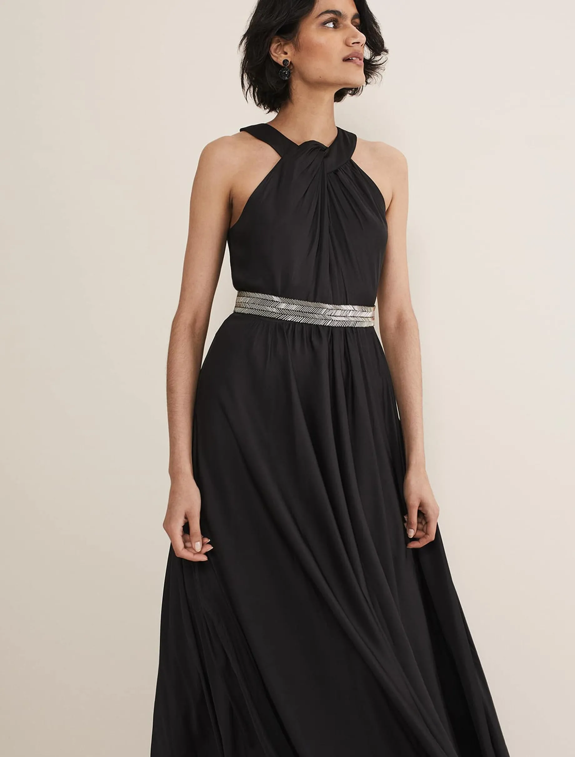Vanessa Beaded Belt Maxi Dress