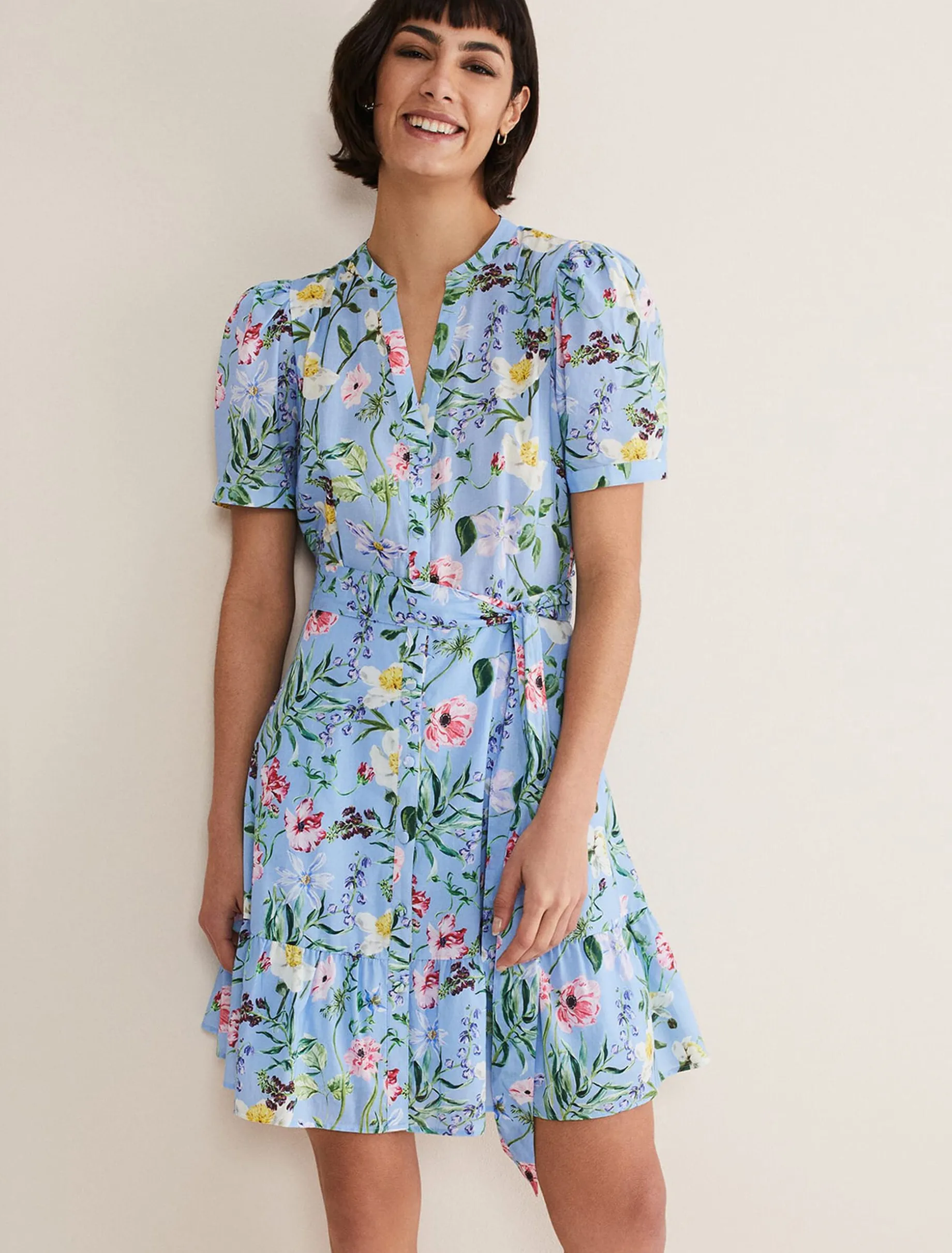 Velma Cotton Floral Mini Dress