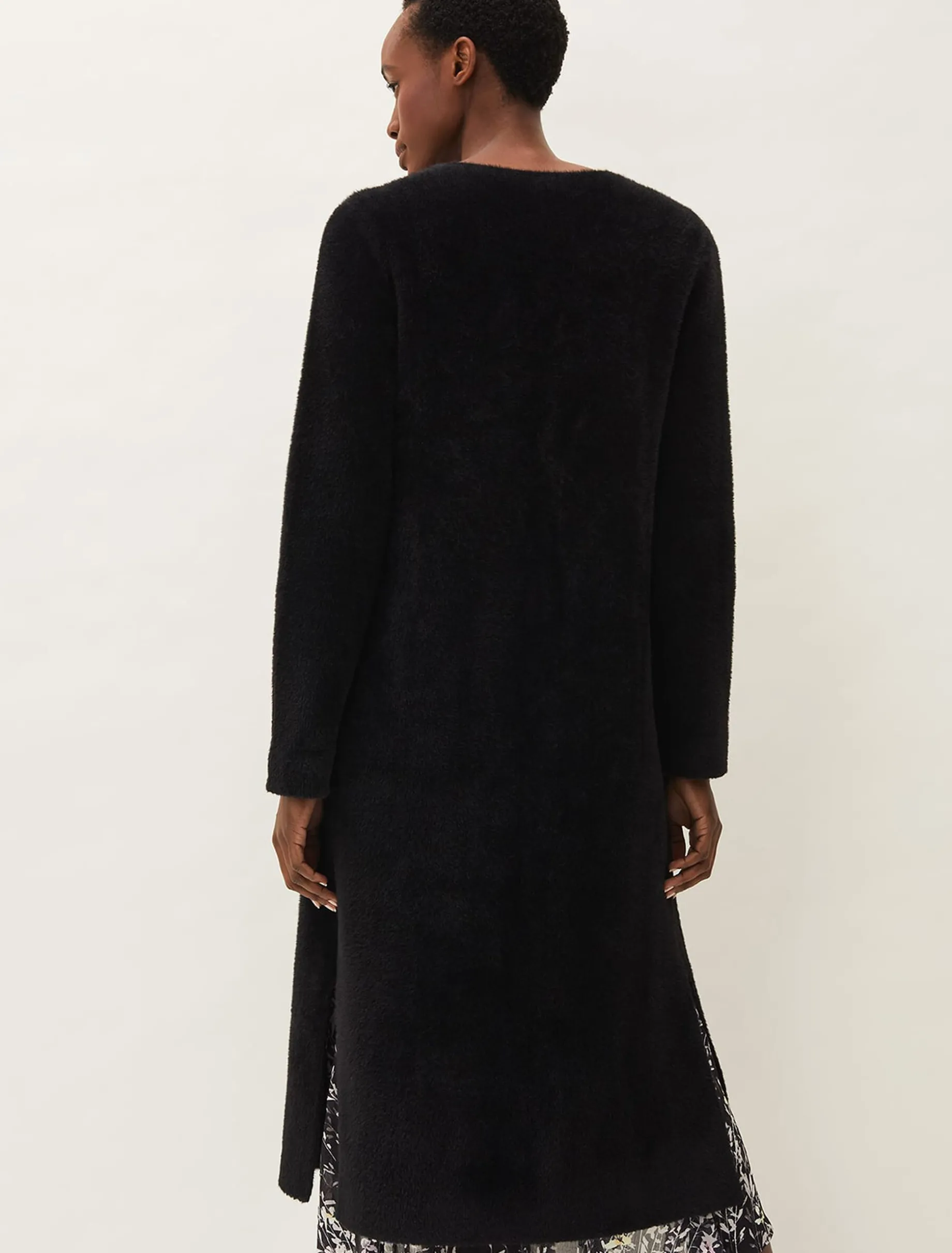 Vicki Fluffy Split Side Coat
