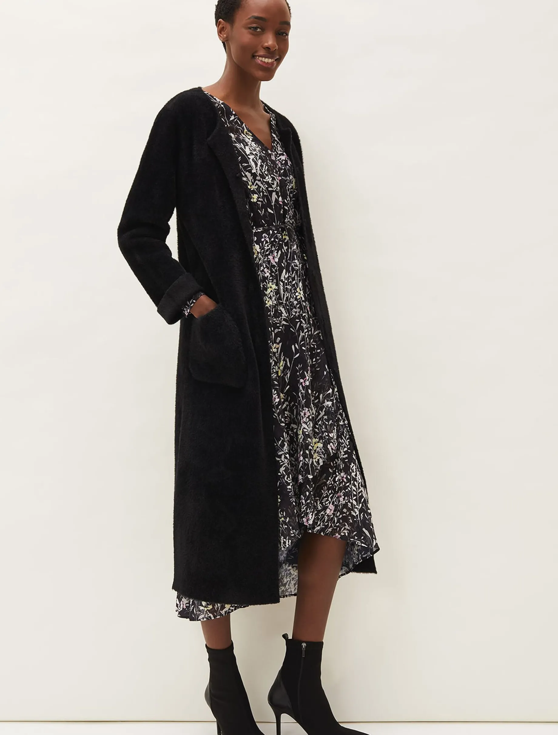 Vicki Fluffy Split Side Coat