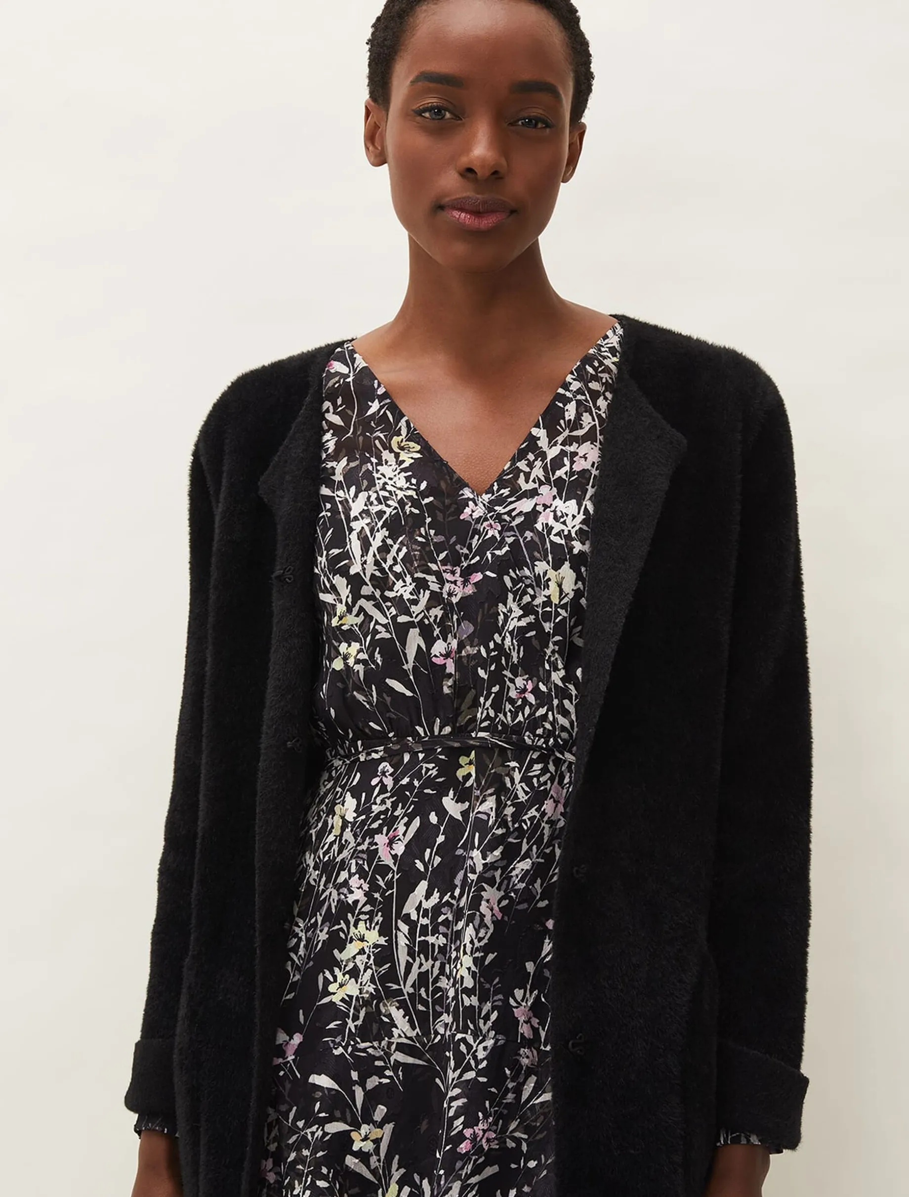 Vicki Fluffy Split Side Coat