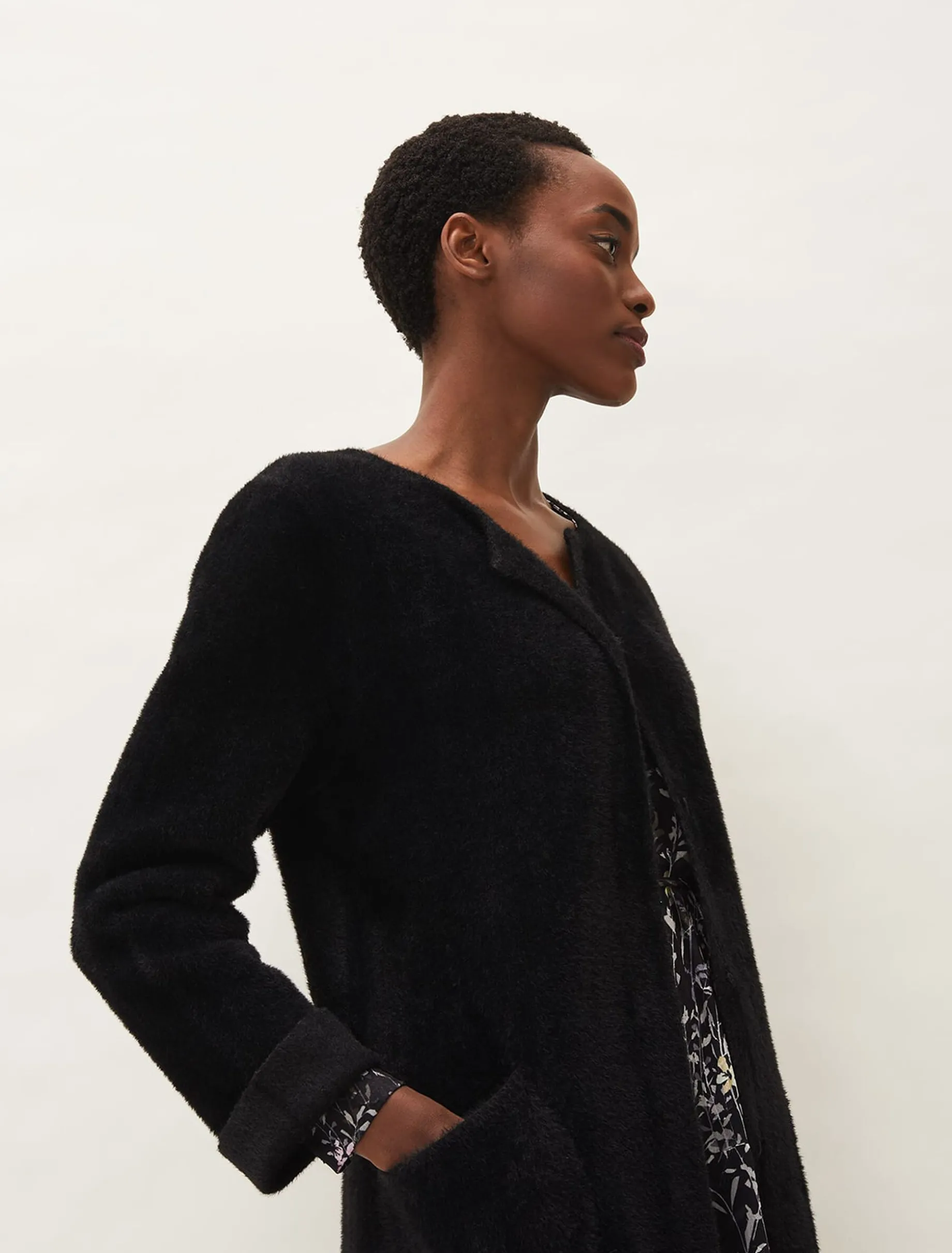 Vicki Fluffy Split Side Coat