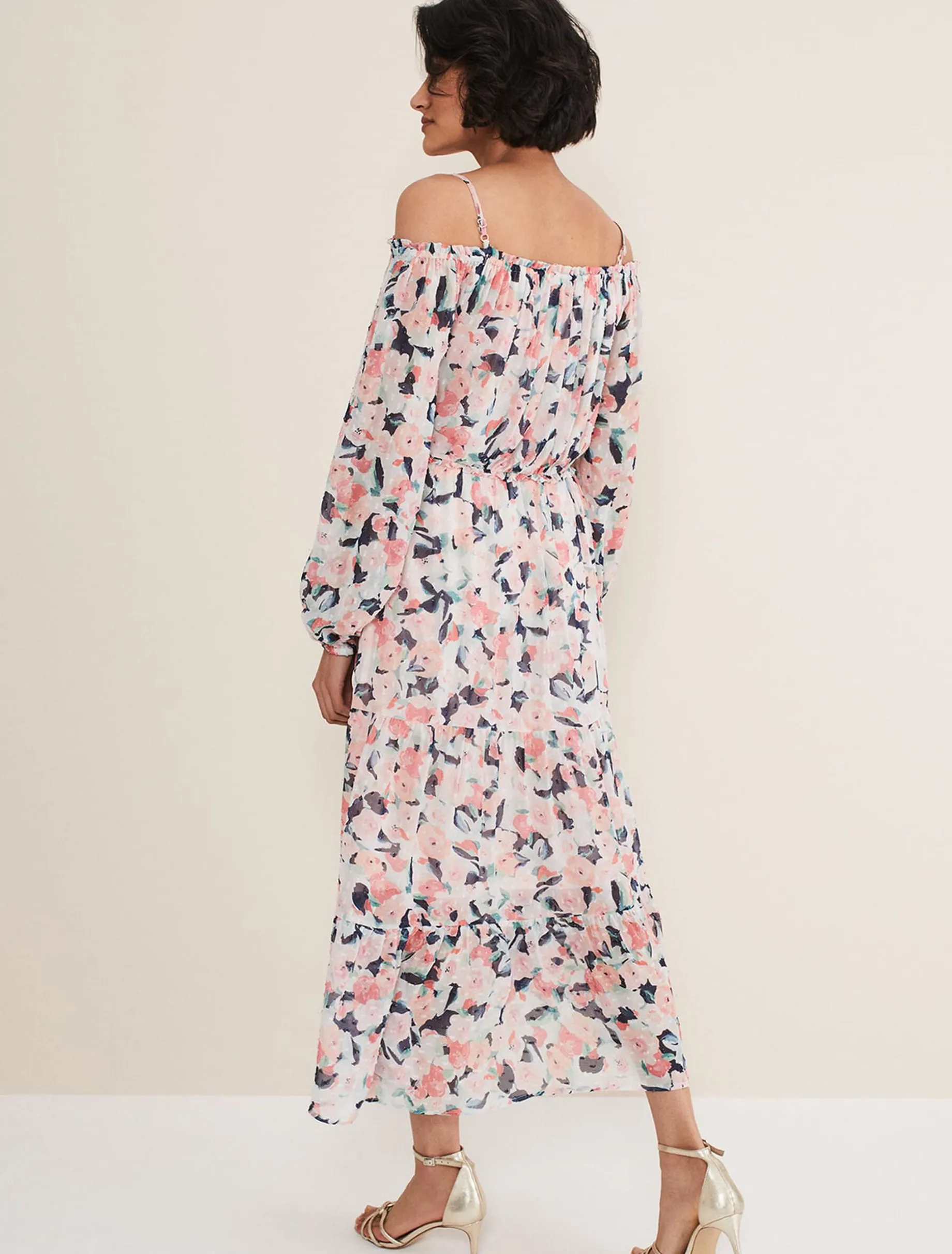 Vicky Off Shoulder Printed Dress