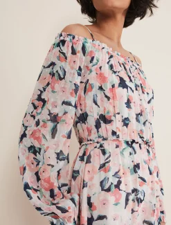 Vicky Off Shoulder Printed Dress
