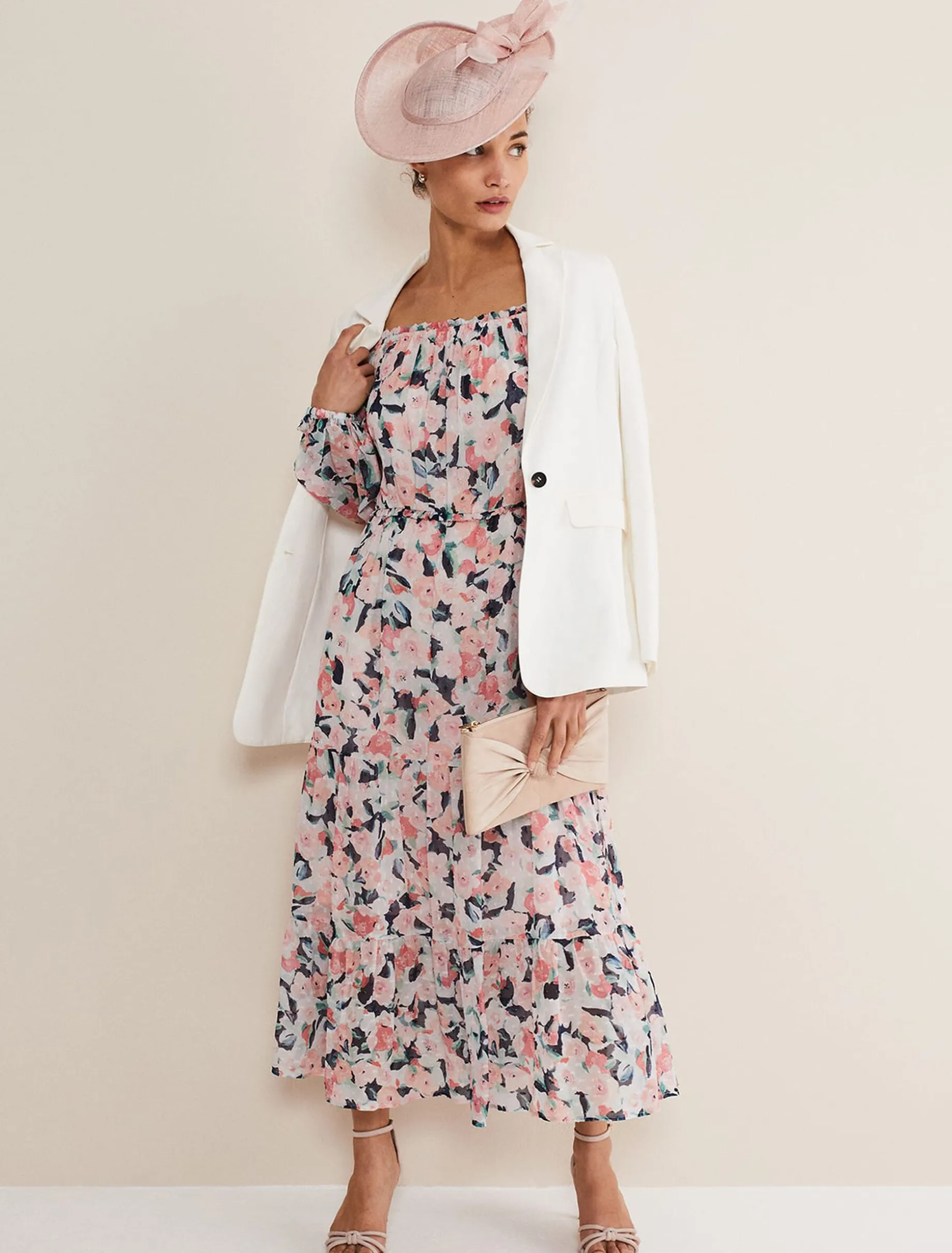 Vicky Off Shoulder Printed Dress